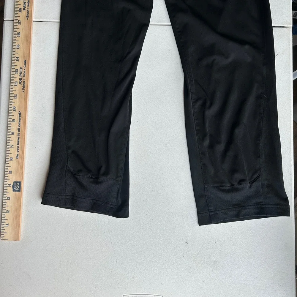 Nike Dri-FIT Athletic Sweatpants Grey Side Panel Graphic Black Boys XL 34in